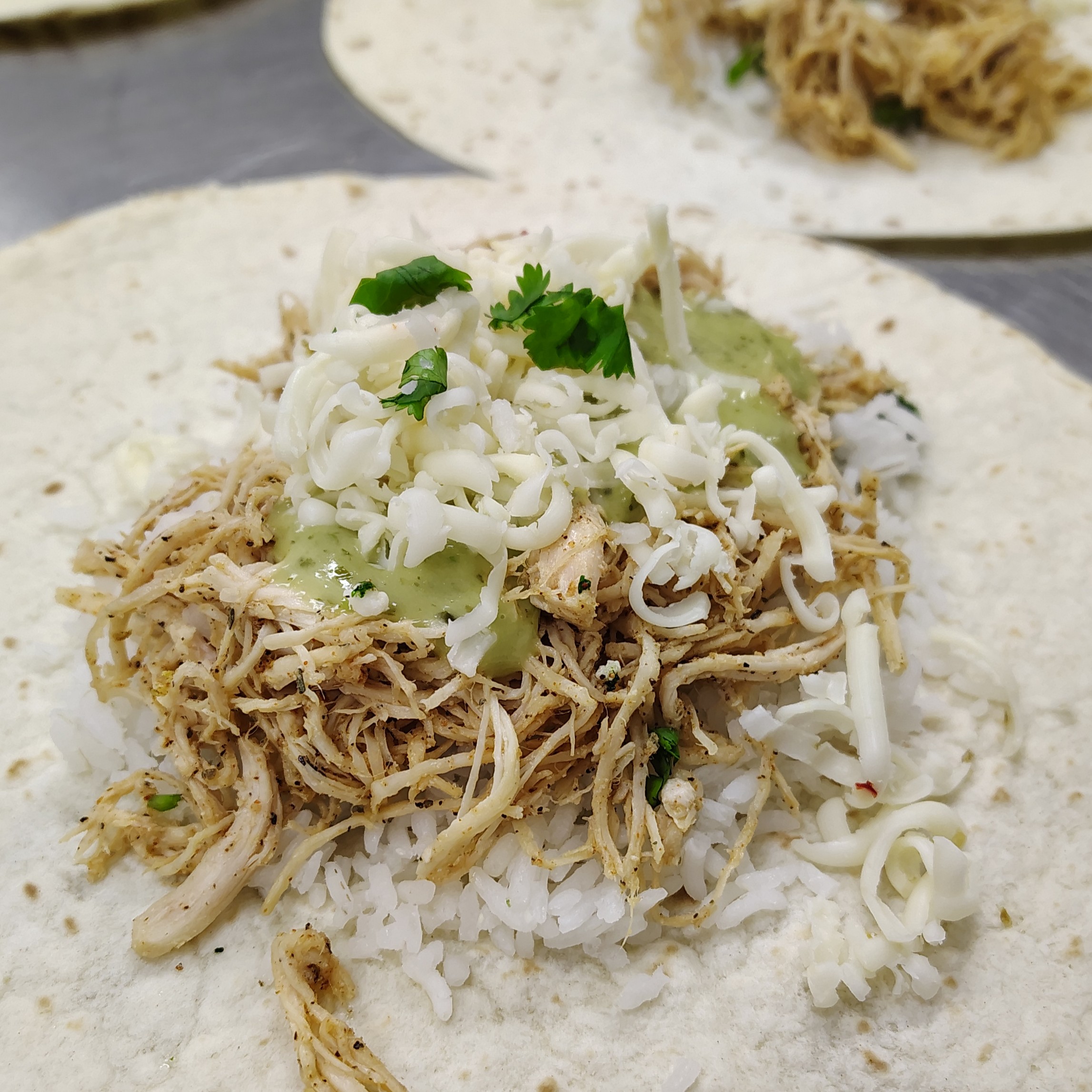 Hunter's Agave Lime Chipotle Spiced Chicken Burrito (Vegetarian option)
